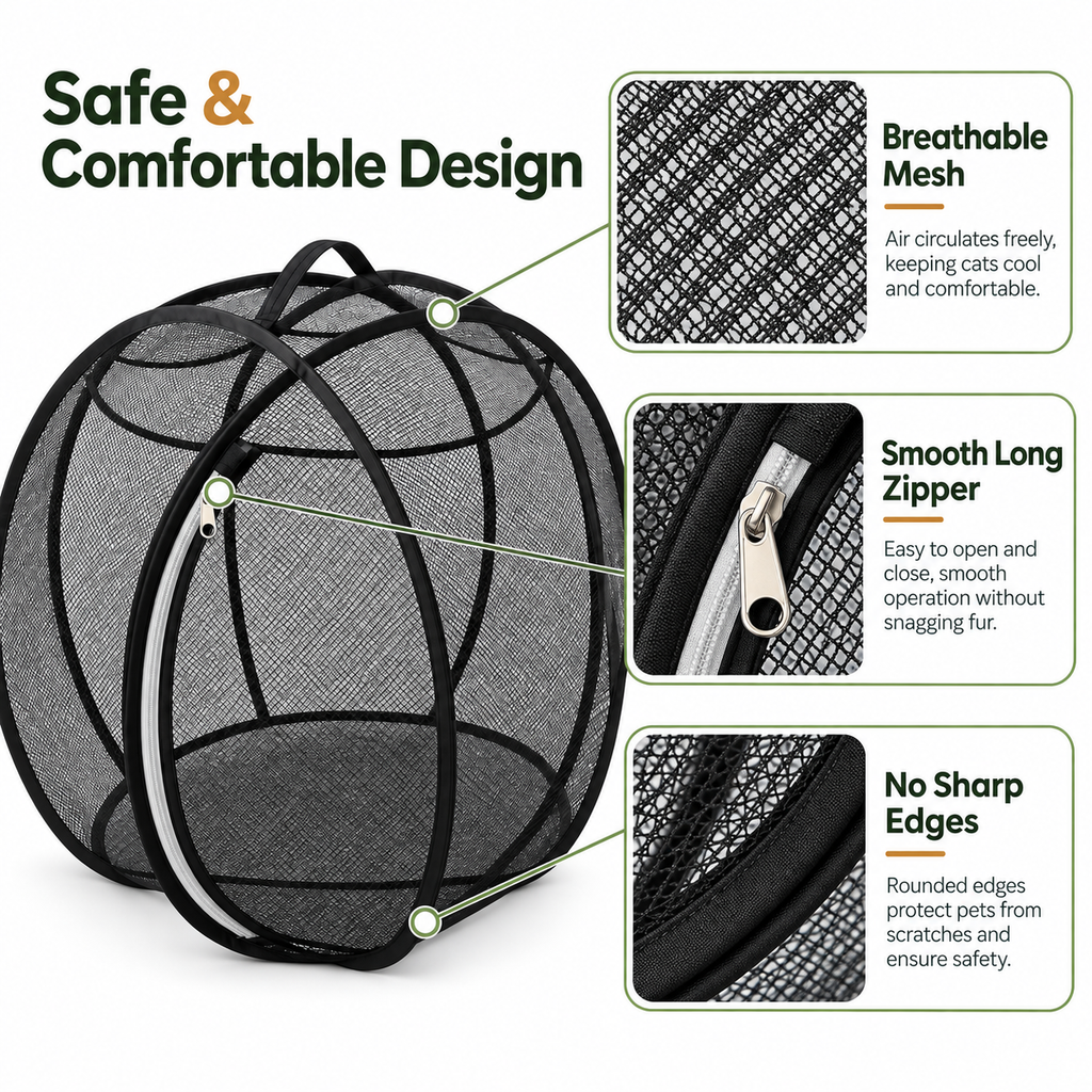 Pop-Up Mesh Cat Playpen